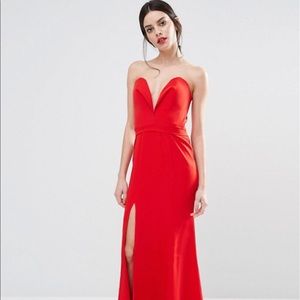 ASOS Jarlo Petite Red Sweetheart Dress, NWT, 8P!
